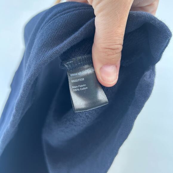 ME+EM Cotton Summer Sweatshirting Sweater Vest Navy V-Neck Boxy Casual 4 - Picture 8 of 8